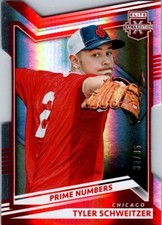 22 Elite Extra Edition Base Prime Numbers A Die-Cut 2 #161 Tyler Schweitzer /85