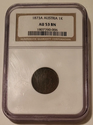 NGC Austria 1873 A Kreuzer AU53 BN*