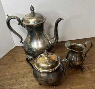 Wilcox International Silver Company 3 Piece Tea set 7074 | eBay