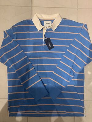 Drakes London Rugby Longsleeve Blau Gr40