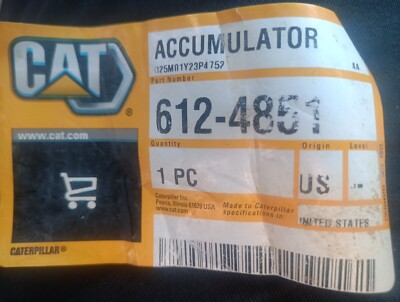 New OEM Cat Caterpillar 612-4851 Hydraulic Accumulator  