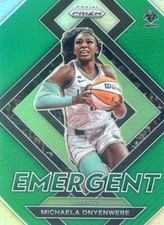 2022 Panini Prizm WNBA MICHAELA ONYENWERE #6 EMERGENT GREEN PRIZM LIBERTY SKY