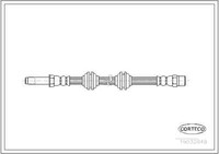 Corteco 19032848 Bremsschlauch Vorne 490 Mm FüR MERCEDES-BENZ