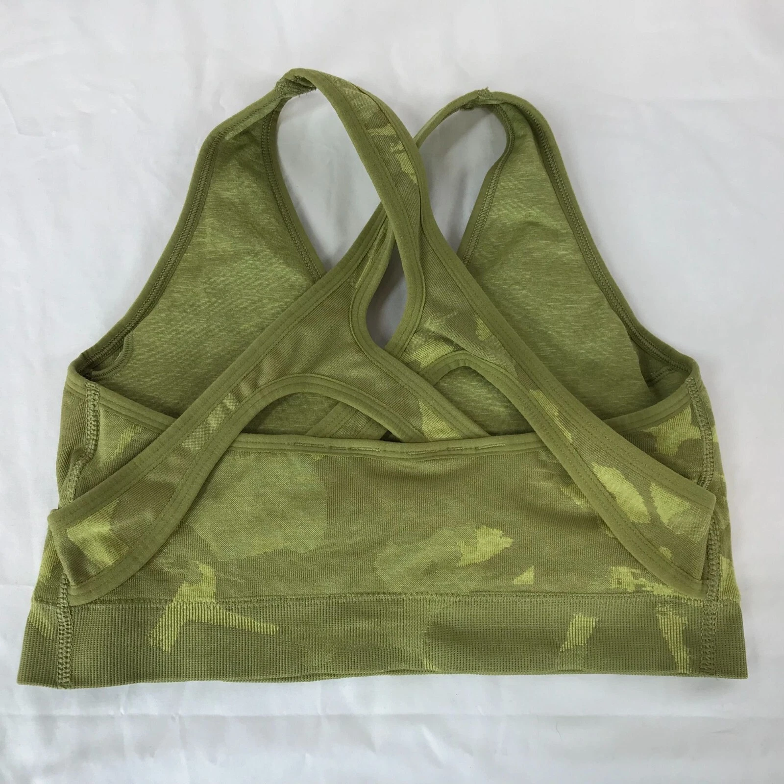 gymshark camo criss cross wrap sports tank-bra