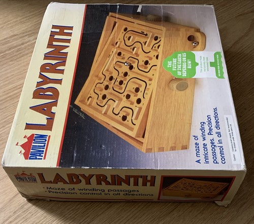 **COMPLETE & WORKS** Vintage Labyrinth No. 189 Wood Maze Game 1987 Cardinal - Picture 9 of 11