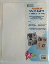 Memories Forever Scrapbooking Paper Solid 10 Sheets Acid Free 8.5" x 11" 