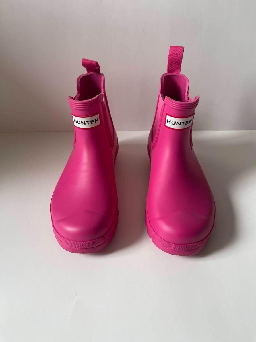 NEW Hunter Original Ankle Rain Boot ~ Chelsea ~ Magenta  display picture 1