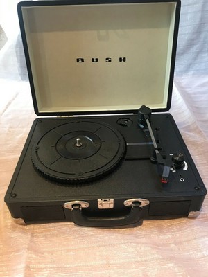 bush classic retro portable case record player