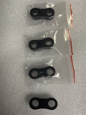 T167 Billet Aluminum Fuel Dual Line Clamps -10 Hose Or -12 Ptfe Black Sets of 4