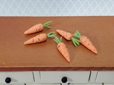 Dollhouse Carrots Set of 5 Large Vegetables 1:12 Scale Miniatures Kitchen Food