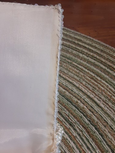 Coloriffics Cream Sateen Evening Bag Seed Beads Long Strap Small Vtg Snap Closur - Picture 14 of 15