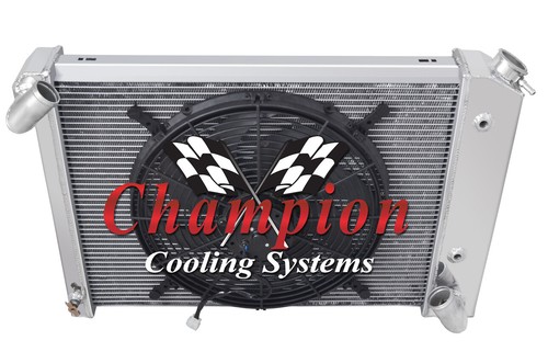 AR Champion 4 Row Radiator, 16" Fan for 1966 - 1968 Chevrolet Corvette V8 Engine - Picture 5 of 9