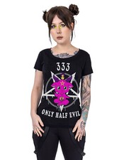 Cupcake Cult T-Shirt Half Evil Pentagramm Baphomet Cute Teufel Devil