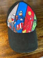 Cap Marvel Avengers Youth Trucker Hat Character Comic Print Snap Back