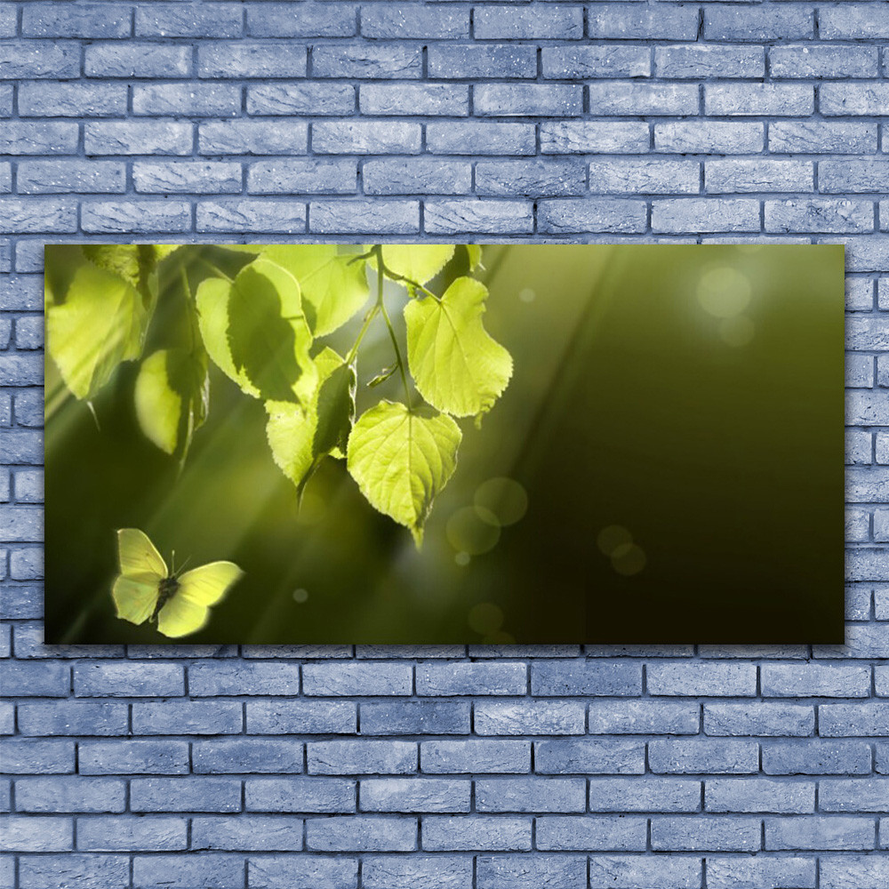 Tableau sous verre 140x70 Nature et Feuilles pour salon