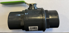 PVC 1" x 1" Stainless Steel Handle Ball Valve - 1 Inch Female Threads NPT LD