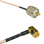 USA-CA RG316 PL259 UHF MALE to SMA MALE ANGLE Coaxial RF Pigtail Cable