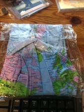 Inflatable Globe Atlas World Map Earth Beach Ball Geography Blow Up Toys