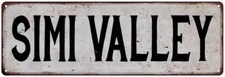 SIMI VALLEY Vintage Look Rustic Metal Sign City State 106180041330
