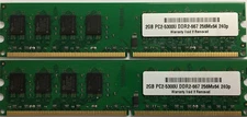 4GB 2x 2GB PC2-5300 DDR2 667MHz Desktop Memory RAM Non-ECC DIMM Dell HP Lenovo