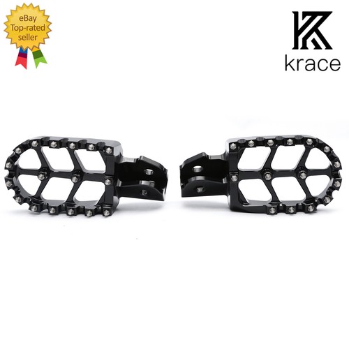 Pedane Riposapiedi In Alluminio Forgiato Rosso Per Honda CRF150F E CRF230F (2003-2019), Con Denti In Acciaio Inox E Perni Di Fissaggio