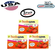 3 Pack Goya Sazon Con Cilantro Y Tomato 1.41 Oz. (Pack Of 3) New - Free Shipping