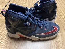 Nike Lebron 13 Mid USA 2015 Boys Size 7Y Basketball Athletic Shoes 808709-461