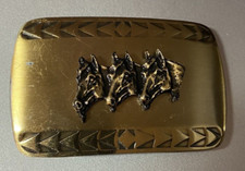 BELT BUCKLE Made in the USA : Featuring "Horses"