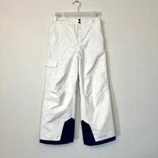 Girls Columbia Bugaboo Omni-Tech Ski Snowboard White Black Pants Size Small 7/8