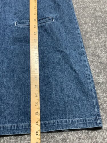 Faded Glory Denim Shift Dres Women Size 12 Blue Pocket V Neck 100% Cotton - Picture 8 of 10