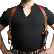 K060-N Shoulder & Belt Holster (2in1) with Double Magazine Pouch for Colt 1911