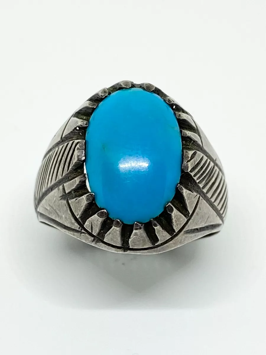 Mens turquoise cheap rings ebay