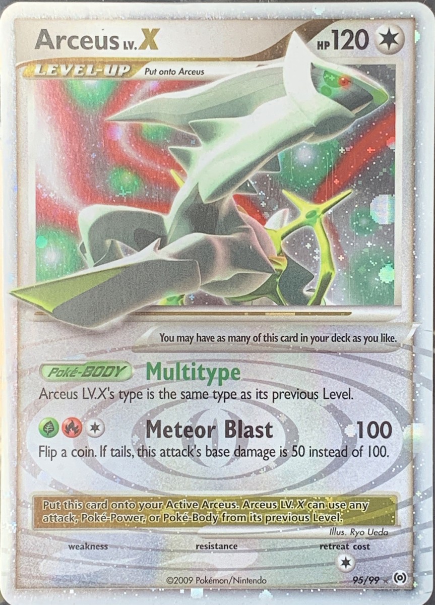 2009 Pokémon TCG - Platinum - Arceus LV.X - 95/99 Holo Rare 2009 Pokémon TCG - Platinum - Arceus LV.X - 95/99 Holo Rare