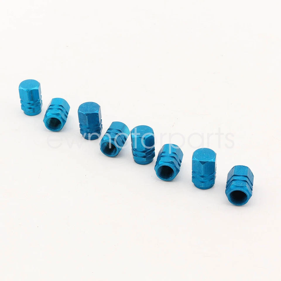 8pcs Blue Aluminum Car Truck Tire Wheel Stem Air Valve Caps for Harley-Davidson - Image 3 of 4
