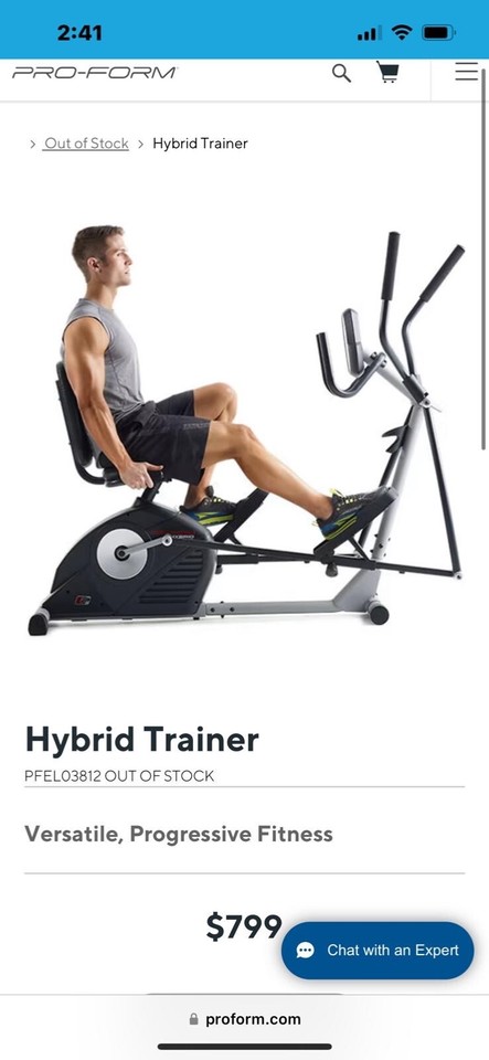 Pro-Form, Hybrid Trainer, PFEL03812 | eBay