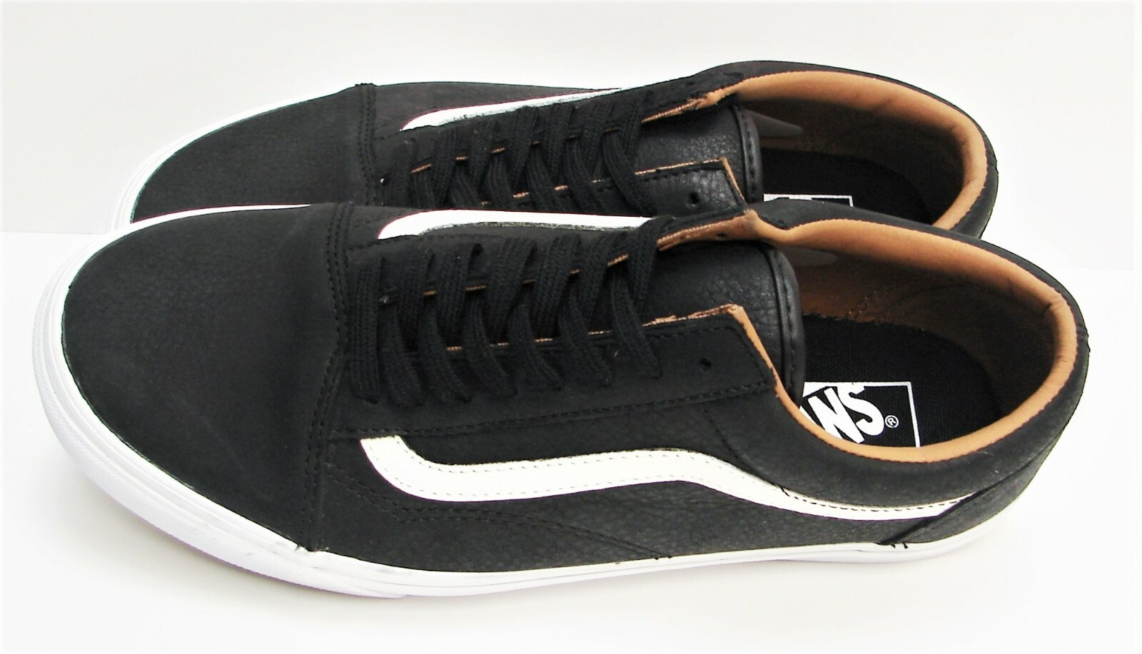 black leather vans size 7