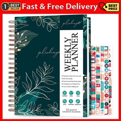 PLANBERRY Weekly Planner Premium   Undated Life Organizer & Budget Planner   ...