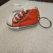 Canvas Sneaker Shoe Novelty Keychain Orange Bag Charm New