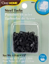 Dritz 9004  Upholstery Steel Tacks 1/2" 1.5oz-Black
