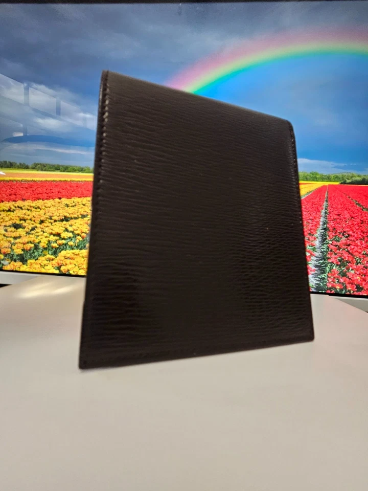 CARTEIRA DE COURO MARROM ST DUPONT 4,75 POL. DE COMPRIMENTO X 4 POL. DE LARGURA NOVA - Imagem 3 de 4