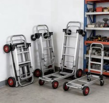 2 In 1 450Lbs Heavy Duty Aluminum Hand Truck Folding Dolly Cart Portable Trolley