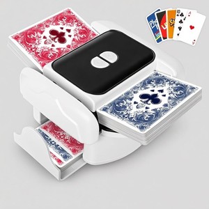Automatic Card Shuffler Rechargeable 2600mAh Auto Stop Low Noise Fits 1 2 Decks