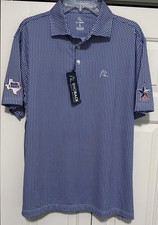Rhoback NWT Texas State Print All Over Rare Budweiser Mens L Blue White Shirt