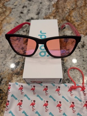 Goodr OG Tiger Blood Transfusion Sunglasses Black Red Polarized Mirrored Lenses
