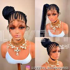 Ships next day 2days SHIPPING Full lace knotless Braided wig box braid cornrow