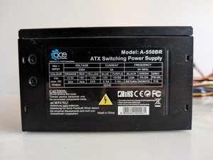 PC Desktop PSU ACE A-550BR 550W 24 Pin 1 Lüfter ATX Netzteil Power Module