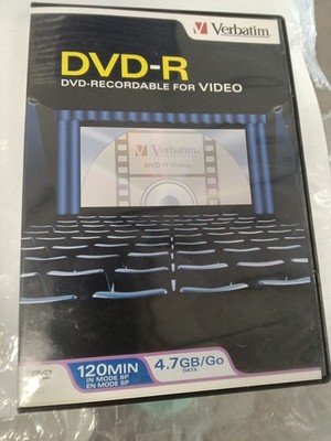 One Verbatim DVD R Recordable For Video 120 Min 4.7 GB In Slim Cases 2004