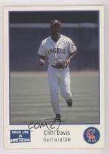 1993 Carl's Jr California Angels Police Chili Davis #6 a8a