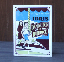 Enamel Sign IDRIS Dandelion and Burdock - Original 1970's - Rare Sign by Garnier