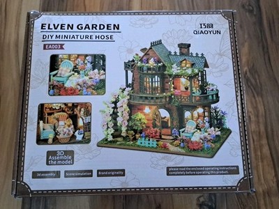 New Elf Garden DIY Doll House Kit Double Sided Fairy Home W/Balcony See Pics